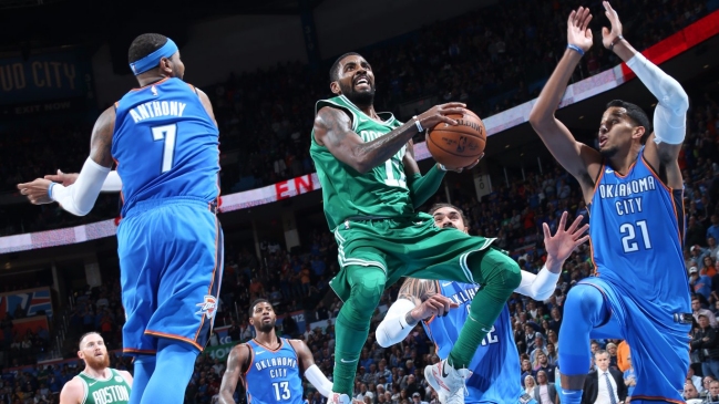 Kyrie Irving guió a Boston Celtics a su séptimo triunfo seguido en la NBA