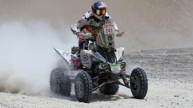Ignacio Casale terminó tercero en la séptima etapa del Dakar y continúa líder en quads