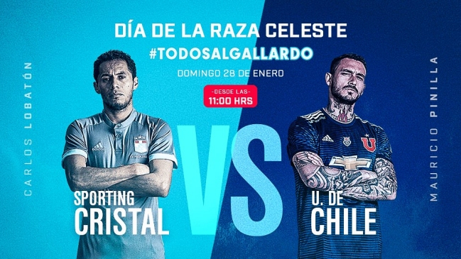 Sporting Cristal anunció a U. de Chile como rival para el "Día de la Raza Celeste"