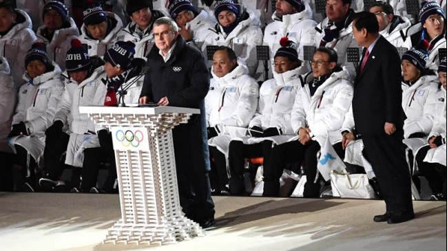 Presidente del COI resaltó "el poderoso mensaje de paz" lanzado en PyeongChang
