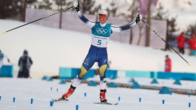 La sueca Charlotte Kalla ganó el primer oro de los Juegos Olímpicos de Invierno de PyeongChang