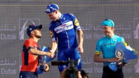Ciclismo: Elia Viviani ganó la última etapa y se adueñó del Tour de Dubai