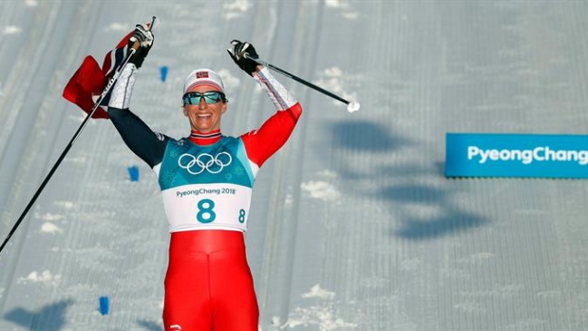 La noruega Marit Bjoergen mejoró su récord al ganar el último oro de PyeongChang 2018
