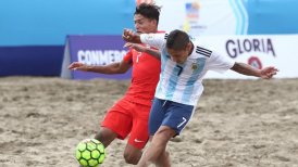 Chile sufrió ante Argentina su segunda caída en la Copa América de fútbol playa
