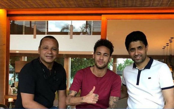 Presidente de PSG visitó a Neymar en Brasil en medio de rumores