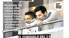 Prensa argentina tras caída ante España: Faltan tres Messis
