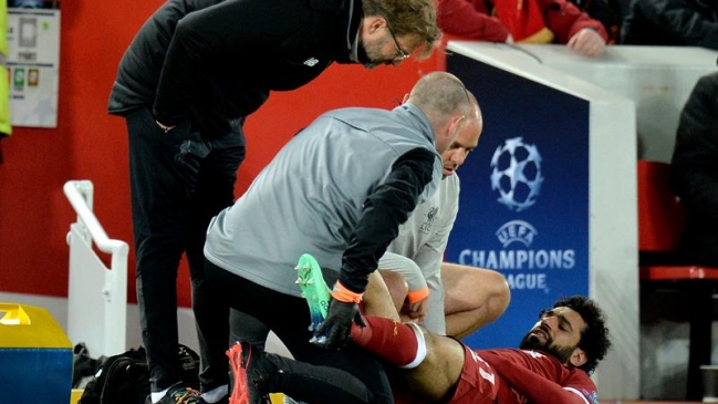 Mohamed Salah se lesionó en el partido entre Liverpool y Manchester City