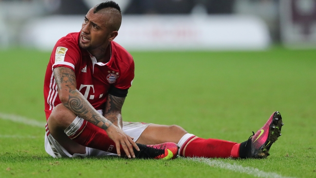 Arturo Vidal se resintió de su lesión en práctica de Bayern Munich