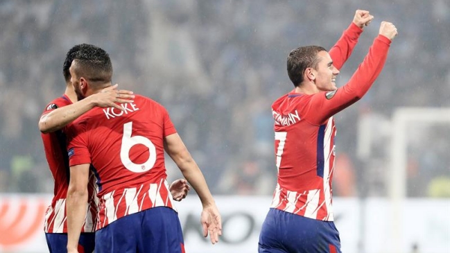 Atlético de Madrid derribó con comodidad a Olympique de Marsella y ganó la Europa League