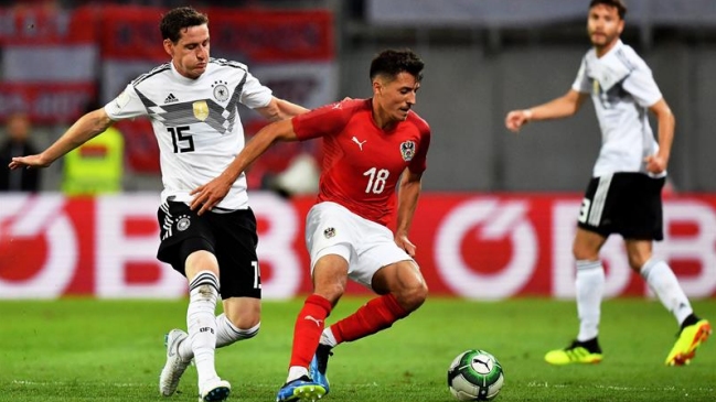 Austria sorprendió al campeón del mundo Alemania y lo venció en duelo previo al Mundial