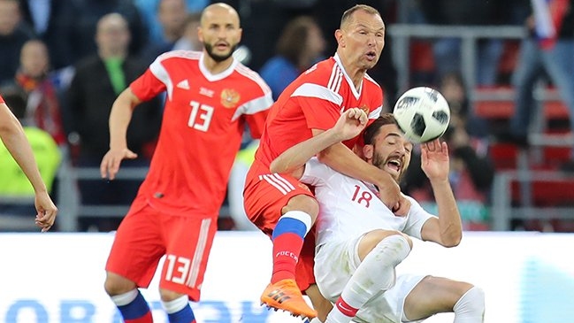 Rusia evidenció debilidades en la última prueba antes del Mundial e igualó con Turquía