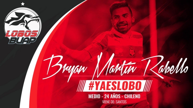 Bryan Rabello fue cedido por Santos Laguna a Lobos BUAP