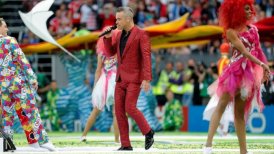 Robbie Williams se robó la película en la inauguración del Mundial de Rusia