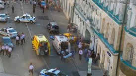 Taxista atropelló a ocho personas en centro de Moscú