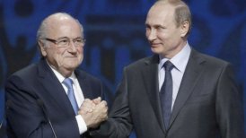Joseph Blatter llegó al Mundial de Rusia invitado por Vladimir Putin