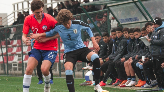 La selección chilena sub 17 sufrió dura caída ante Uruguay en amistoso