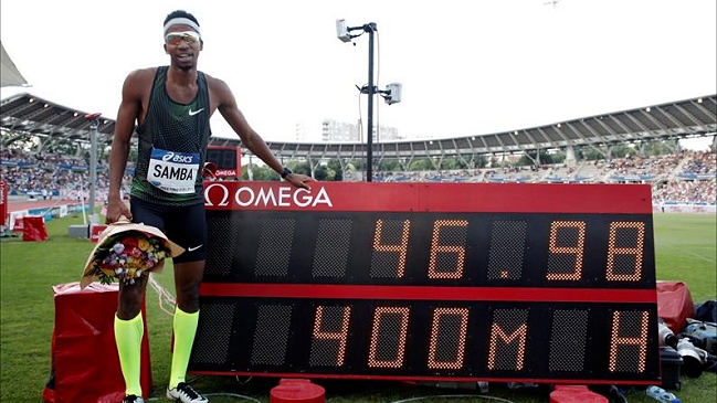 El qatarí Abderrahman Samba hizo historia en los 400 metros vallas de la Liga Diamante