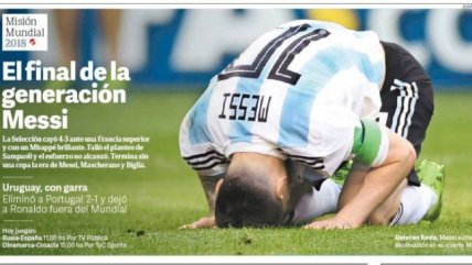 Portadas de los diarios argentinos resaltaron "el fin de la generación Messi" tras eliminación