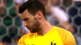 Hugo Lloris estuvo a punto de tragarse una libélula mientras defendía el arco de Francia