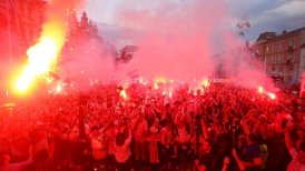 Hinchas de Croacia vivieron un carnaval en las calles de Zagreb con victoria sobre Inglaterra