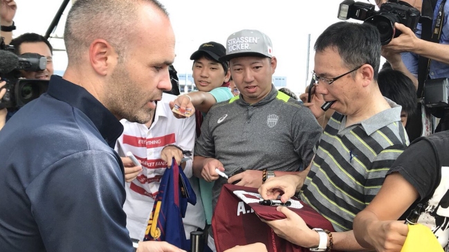Andrés Iniesta arribó a Japón para integrarse a Vissel Kobe