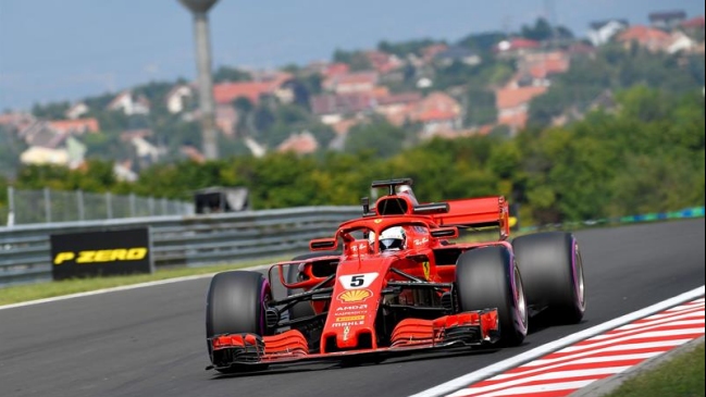 Sebastian Vettel fue el más rápido en la segunda sesión en Hungría