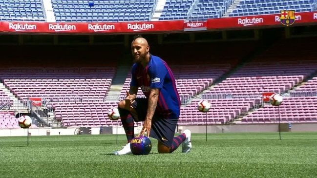 Arturo Vidal pisó el césped del Camp Nou como jugador de FC Barcelona