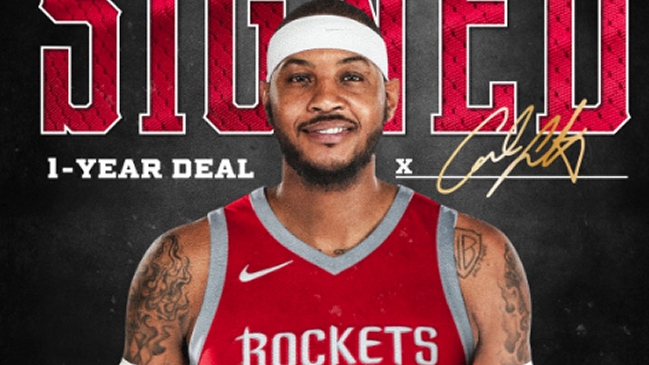 Carmelo Anthony firmó por una temporada en Houston Rockets