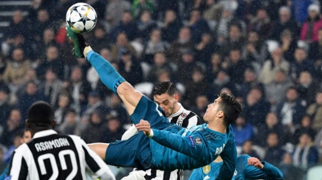 Chilena de Cristiano Ronaldo ante Juventus encabeza candidatas al Gol del Año en la UEFA