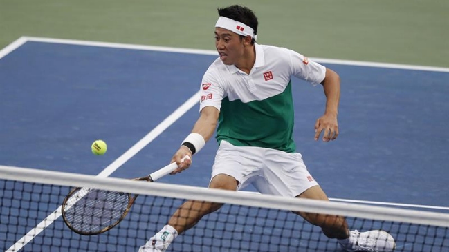Kei Nishikori derrotó a Nikoloz Basilashvili para instalarse en las semifinales de Metz