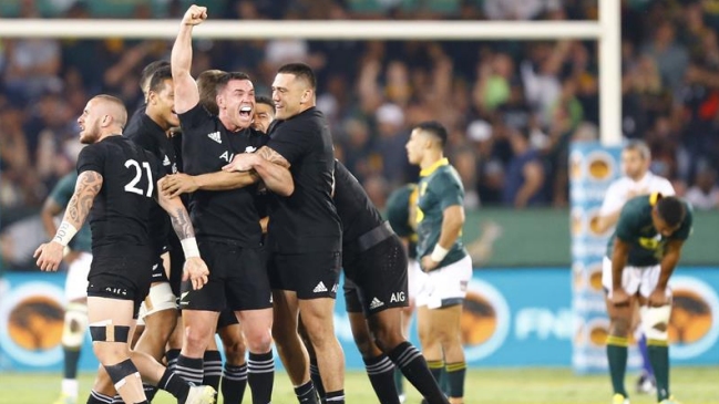 Los All Blacks se "vengaron" de Sudáfrica en el cierre del Rugby Championship