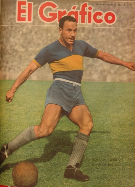 José Manuel Moreno, delantero argentino. Boca: 1950. 