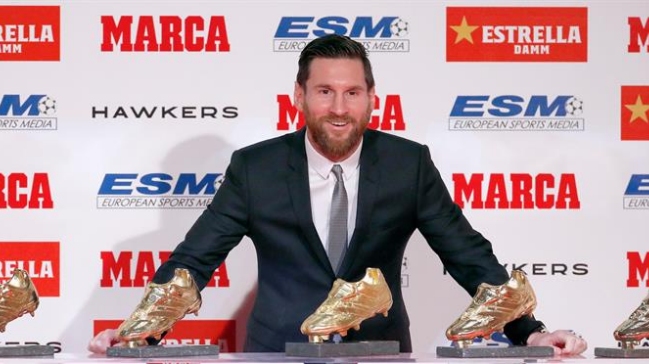 Messi recibió su Bota de Oro: Estoy en el mejor equipo y eso hace que todo sea más fácil