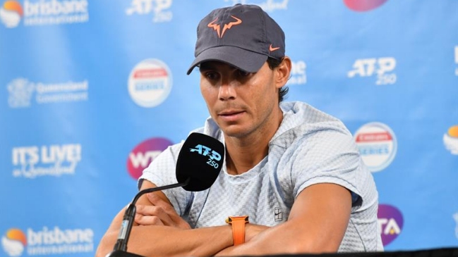 Rafael Nadal se retiró del ATP de Brisbane por precaución debido a una lesión muscular