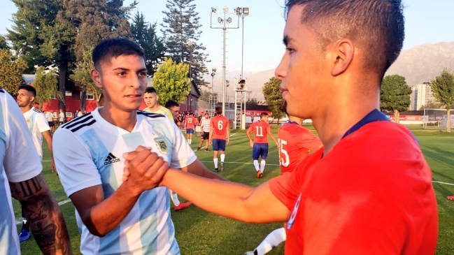 La Roja sub 20 cayó en un amistoso con la selección argentina en "Juan Pinto Durán"