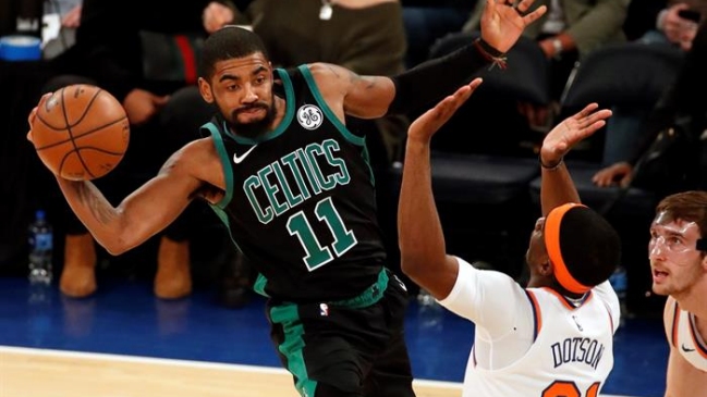 Kyrie Irving comandó victoria de Boston Celtics ante un complicado New York Knicks