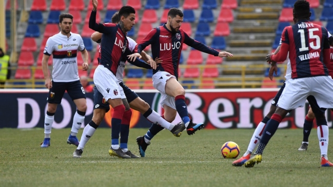 Bologna de Erick Pulgar sumó un nuevo empate ante Genoa y sigue complicado en la Serie A