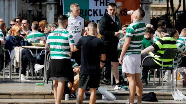 Seis hinchas de Celtic fueron detenidos en Valencia tras agredir a policías