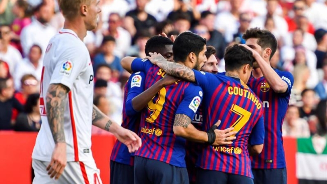 FC Barcelona con Arturo Vidal batalló por un triunfo ante Sevilla en la liga española