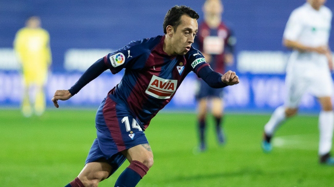 Fabián Orellana jugó todo el partido en derrota de Eibar ante Athletic de Bilbao