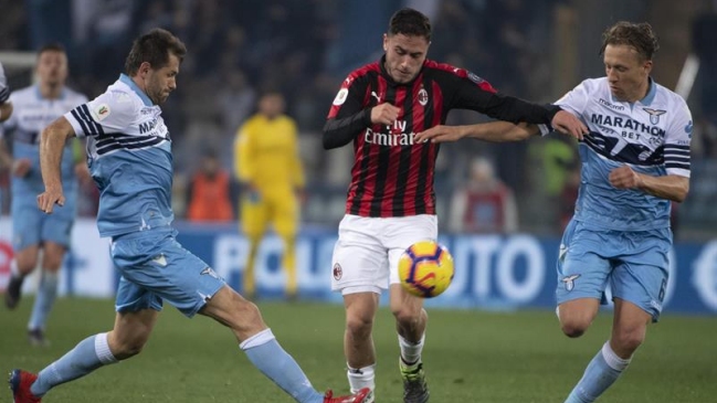 Lazio y Milan no se sacaron ventajas en las semifinales de Copa Italia