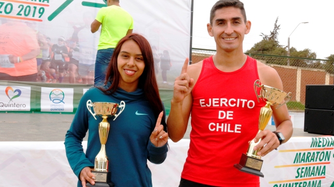 Carlos Pereira y Yendi Ugalde ganaron la Media Maratón de Quintero