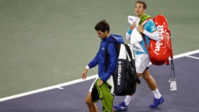 Partido de Djokovic fue suspendido por lluvia y se jugará este martes en Indian Wells
