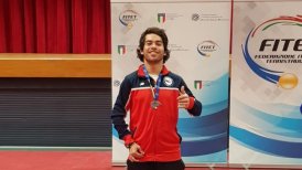 Chileno Matías Pino logró medalla de plata en Paralímpico de tenis de mesa en Italia