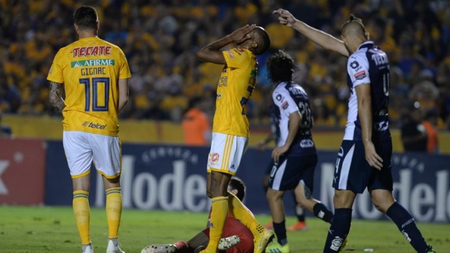 Tigres de Eduardo Vargas cayó ante Monterrey en la primera final de la Concachampions