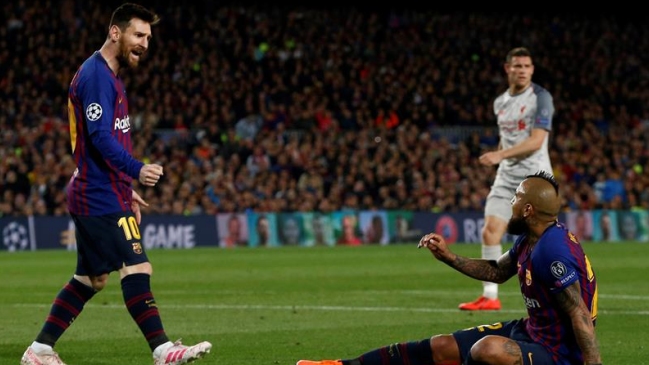 El "reto" de Lionel Messi a Arturo Vidal en pleno duelo ante Liverpool
