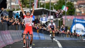 Fausto Masnada ganó la sexta etapa y Valerio Conti quedó como nuevo líder del Giro