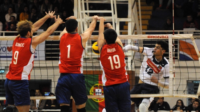 Selección chilena de voleibol perdió ante Portugal en su primer amistoso de la gira de despedida