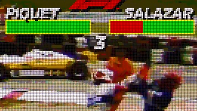 Formula 1 recreó pelea de Eliseo Salazar contra Nelson Piquet en versión videojuego