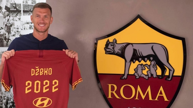 Edin Dzeko renovó su contrato con AS Roma hasta 2022